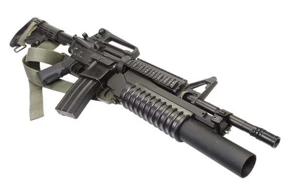 M4 carbine med m203 granatkastare — Stockfoto