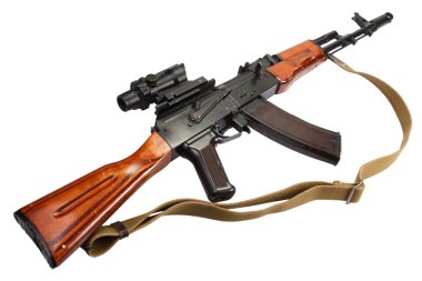 Kalashnikov ak 47 with optic sight clipart