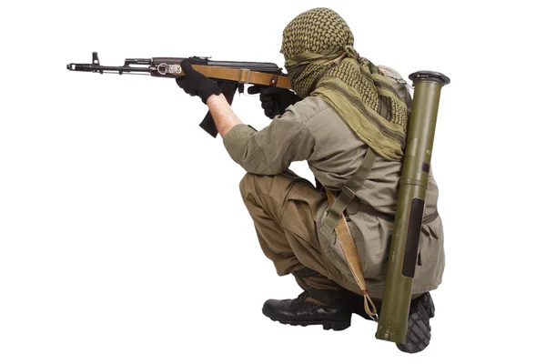 Мятежник с АК 47 — стоковое фото
