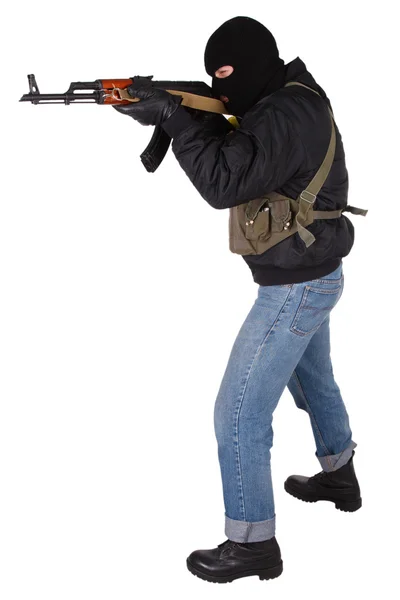 Robber with AK 47 — Stock Photo, Image