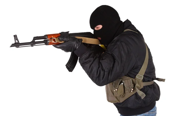 Robber with AK 47 — Stock Photo, Image