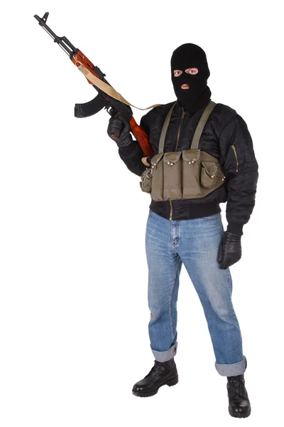 Robber with AK 47 — Stock Photo, Image