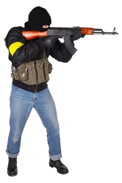 Robber with AK 47 — Stock Photo, Image