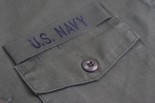 Us navy uniform with blank dog tags — Stock Photo, Image