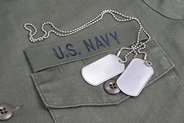 US Navy Uniform mit leere Hundeanhänger — Stockfoto