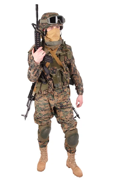 Uns Marineinfanteristen mit m4 Karabiner — Stockfoto