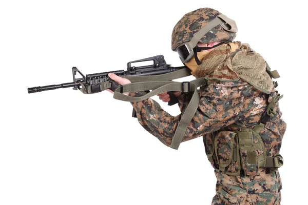 US marines m4 karabély — Stock Fotó