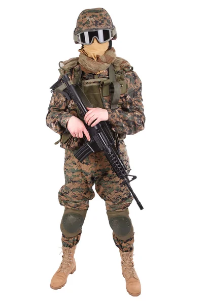 MARINE USA con carabina m4 — Foto Stock