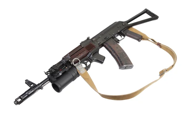 Kalashnikov ak med gp-25 granatkastare — 图库照片