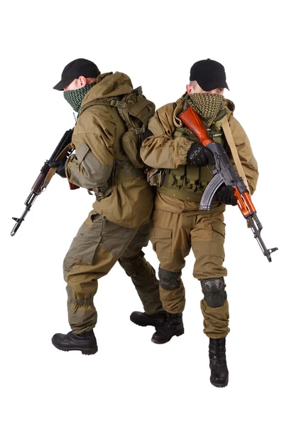 Rebeller med Ak 47 — Stockfoto