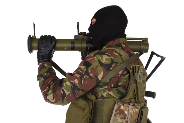 Ukrainska volontär med Rpg granatkastare — Stockfoto