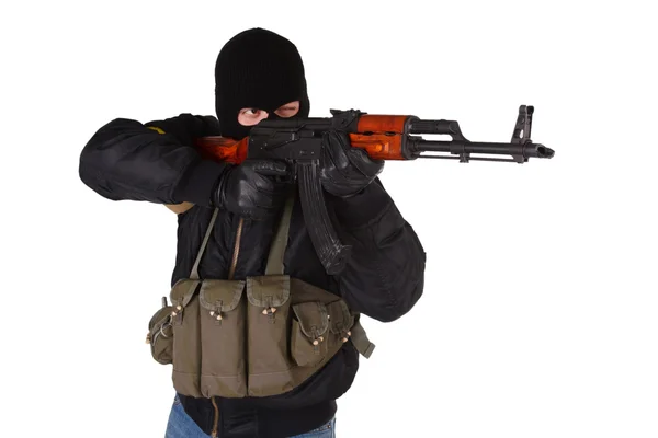 Rebelliska med Ak 47 — Stockfoto