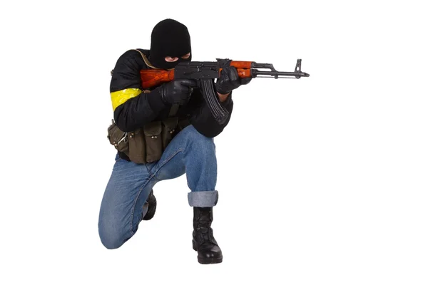 Rebelliska med Ak 47 — Stockfoto