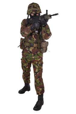 British Army Soldier in camouflage clipart
