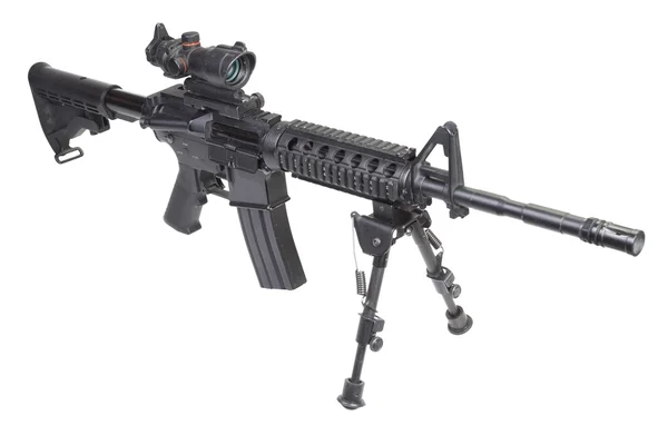 Assault rifle with bipod — Stock Photo, Image