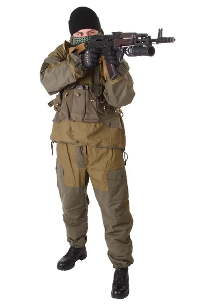 カラシニコフ銃で武装勢力 — ストック写真