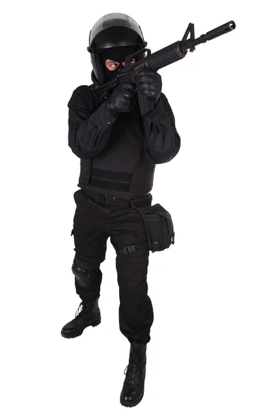 Agente di polizia antisommossa in uniforme — Foto Stock