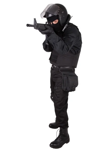 Riot police officer in uniform — Stock Photo, Image