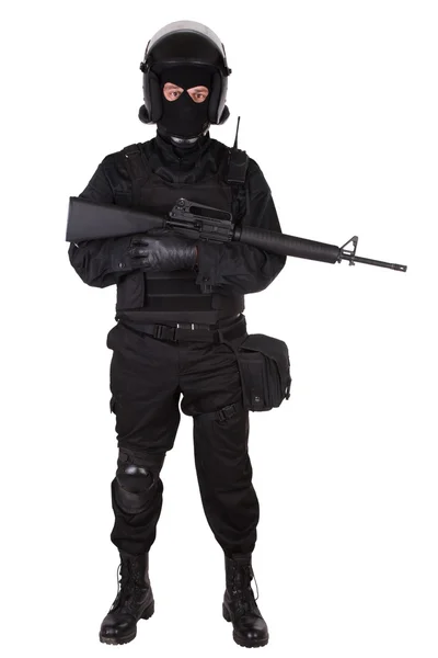 Riot police officer in uniform — Stock Photo, Image