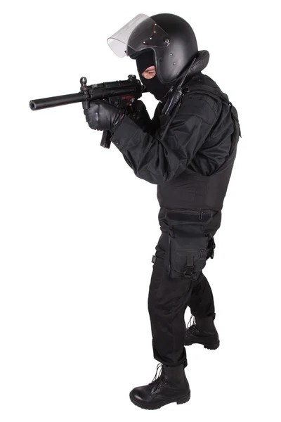 Riot police officer in uniform — Stock Photo, Image