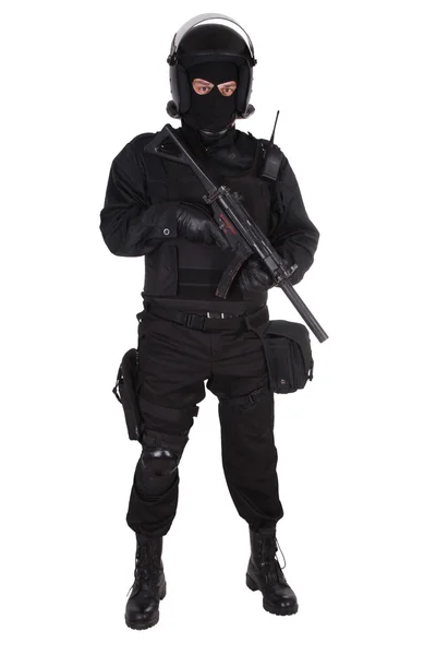 Riot police officer in uniform — Stock Photo, Image