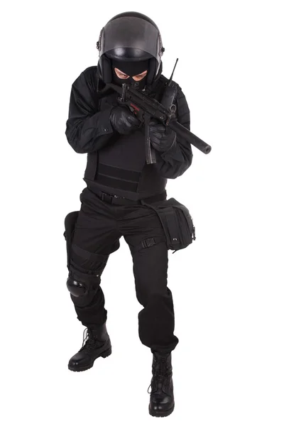 Oficial de policía antidisturbios en uniforme — Foto de Stock