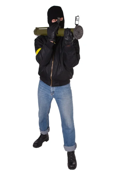 Terrorist with bazooka grenade launcher — Stock Photo, Image