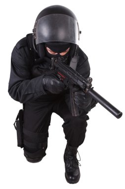 Police special forces officer clipart