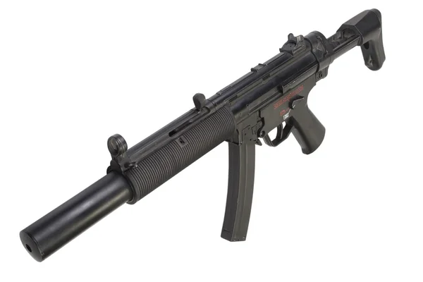 Mp5 submachine pistool met geluiddemper — Stockfoto