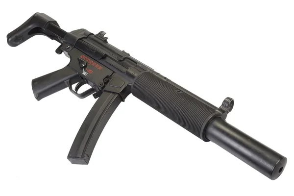 Mp5 pistolet maszynowy z tłumikiem — Zdjęcie stockowe