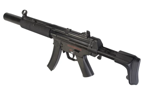 Пістолет-кулемет MP5 з глушником — стокове фото