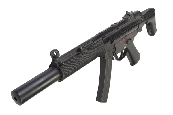 Mp5 Submachine pistol med ljuddämpare — Stockfoto