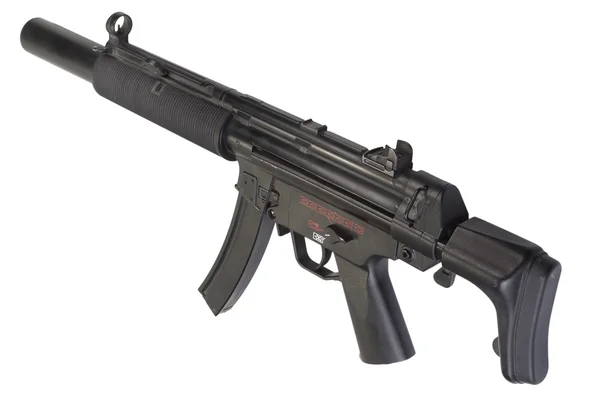 Mp5 géppisztoly hangtompítóval; — Stock Fotó