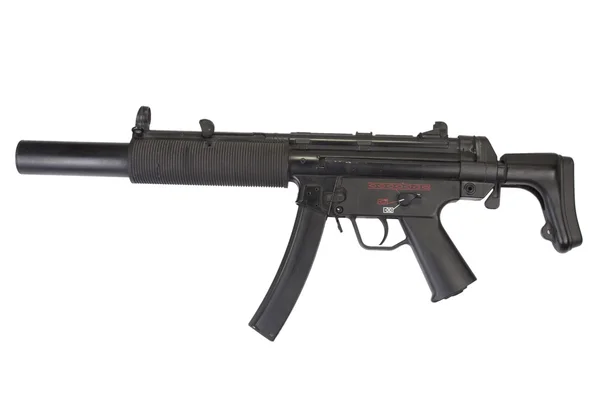 Submachine gun MP5 with silencer — Stock Photo, Image