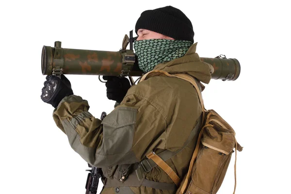 Insurgent with RPG rocket launcher — Stock Photo, Image