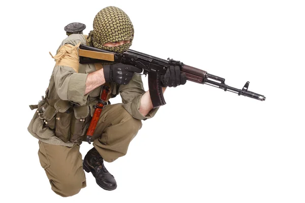Повстанської з АК-47 гармати — стокове фото