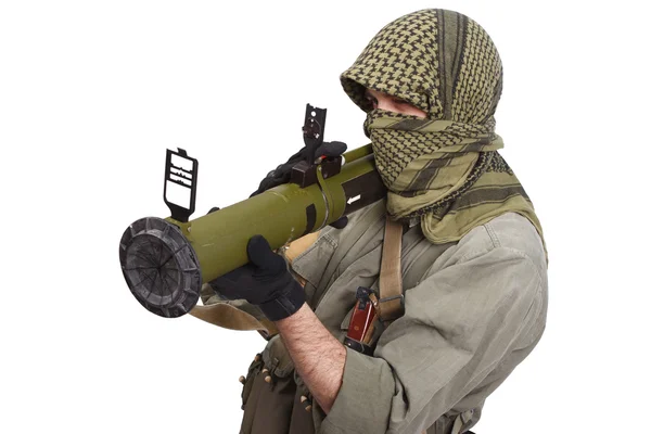 Opstandige met antitankwapen launcher — Stockfoto