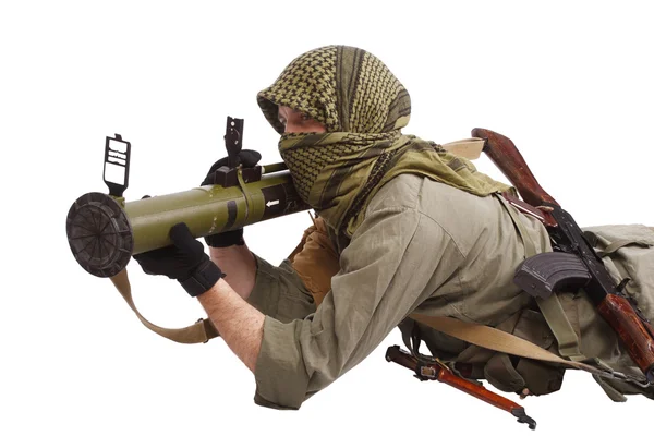 Asi anti-tank roket fırlatıcı ile — Stok fotoğraf