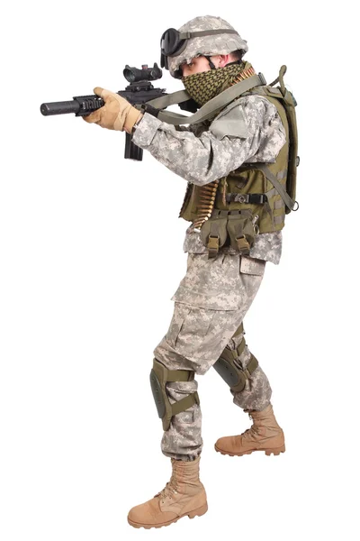 Ons soldaat met geweer — Stockfoto