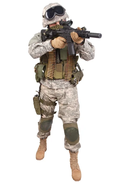 US soldier with rifle — Stock Photo, Image