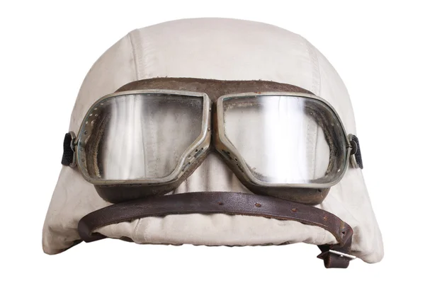 Deutscher Helm mit Schutzbrille — Stockfoto