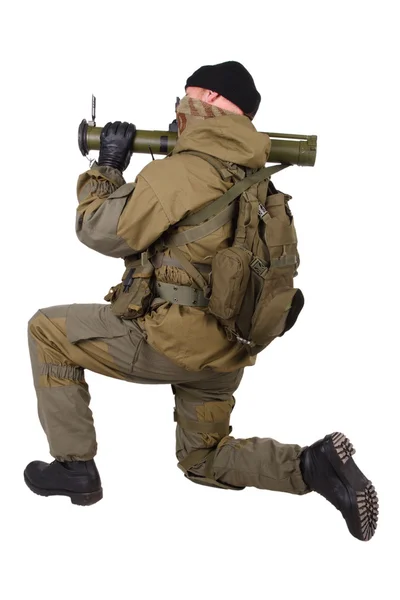 Žoldák s bazukou zbraní — Stock fotografie