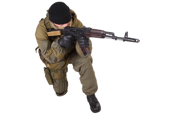 Tirador con rifle kalashnikov — Foto de Stock