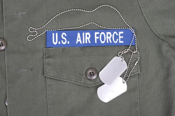 Uniform with blank dog tags — Stock Photo, Image