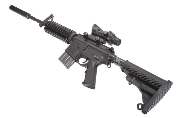 M4 rifle with silencer — Stock Photo, Image