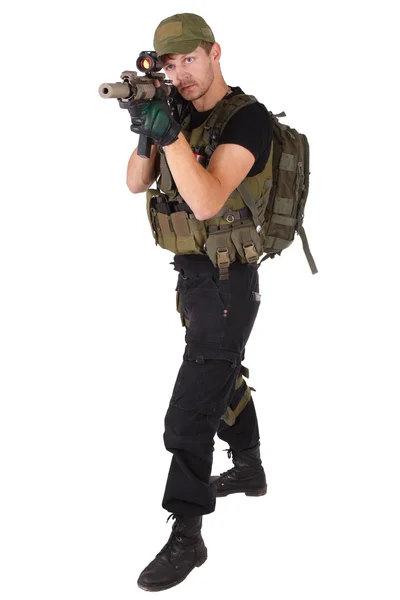 Rifleman with M4 carbine — Stock Photo, Image