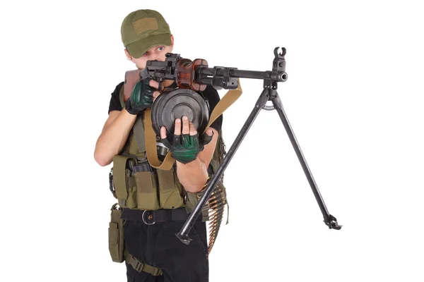 Mercenary with RPG gun — Stock Photo, Image