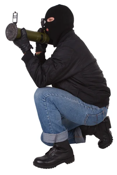 Gunman with bazooka grenade launcher — Stock Photo, Image