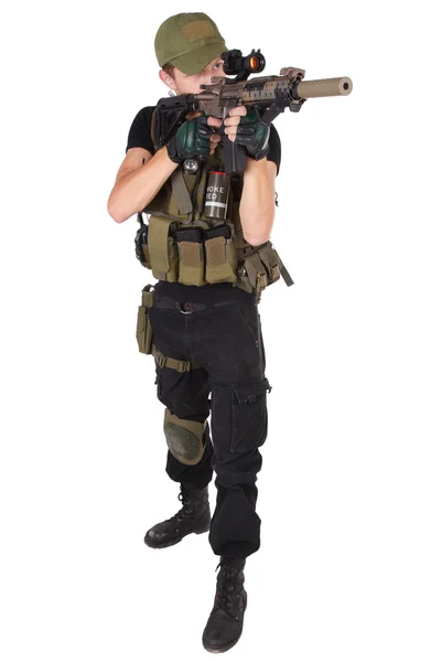 Rifleman with M4 carbine — Stock Photo, Image