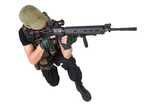 Mercenario con fucile m16 — Foto Stock